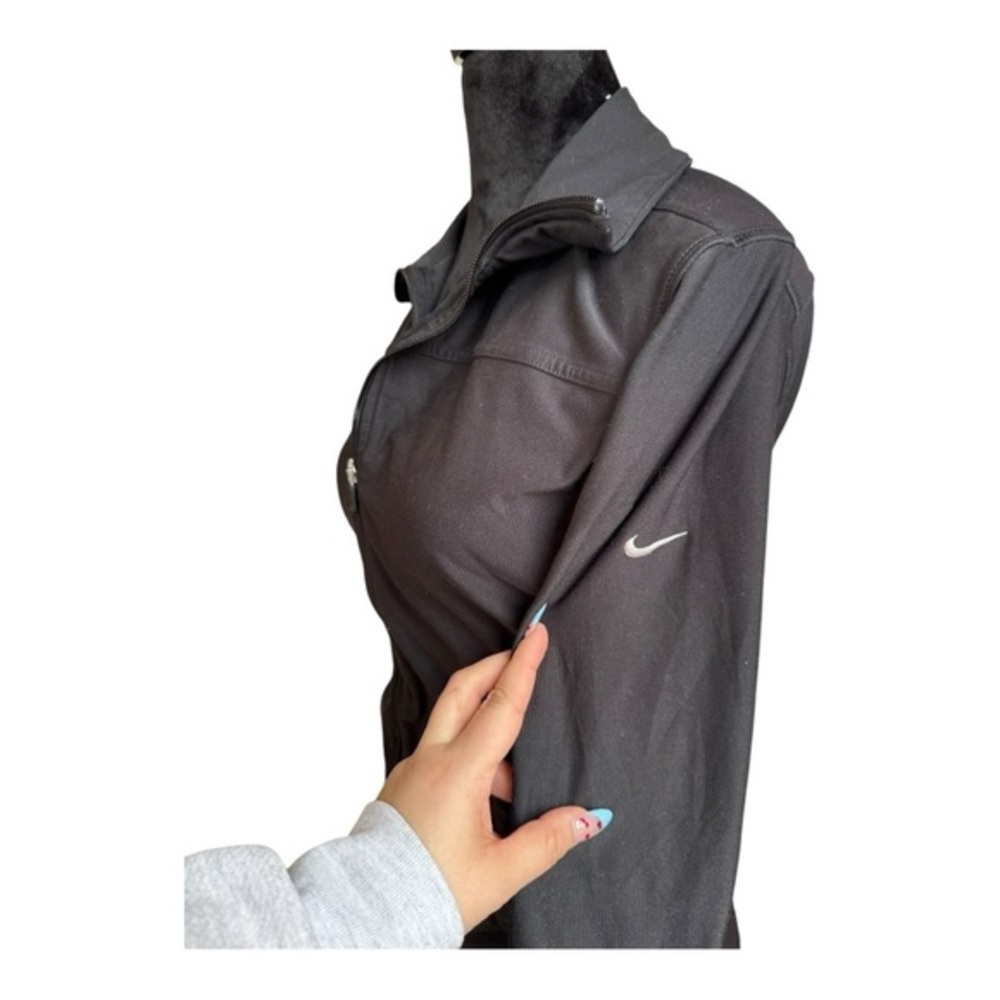 VTG Y2K Nike‎ Full zip Dri-fit waist snatching sweatshirt size large in black